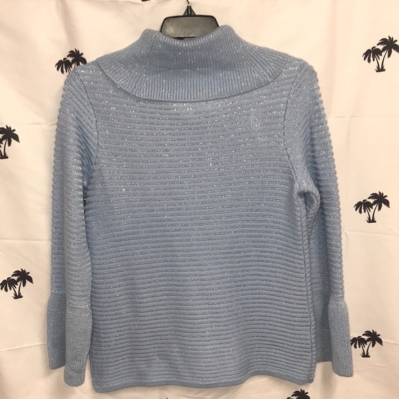 Calvin Klein Oversized Powder Blue/Silver Sweater - Picture 5 of 8